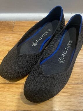 Rothy's Black Honeycomb Round toe Flats